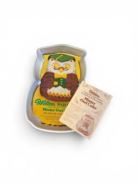 Wilton Mister Owl Cake Pan With Instructions  - 1978